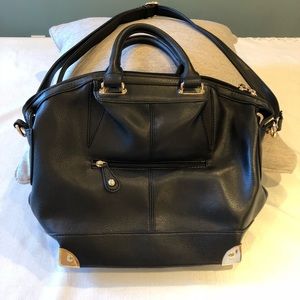 New black leather bag